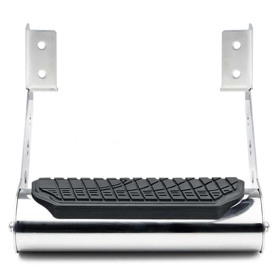Steelcraft Universal Side Drop Step 4 in. Wide Round Tube Polished Stainless Steel Side Drop Step