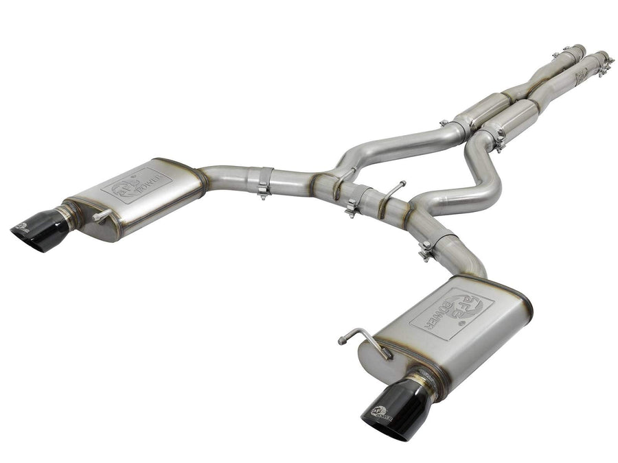 Mach Force-Xp aFe Power 49-33087-B Cat-Back Exhaust System with Resonator - Black Tip, 1 Pack