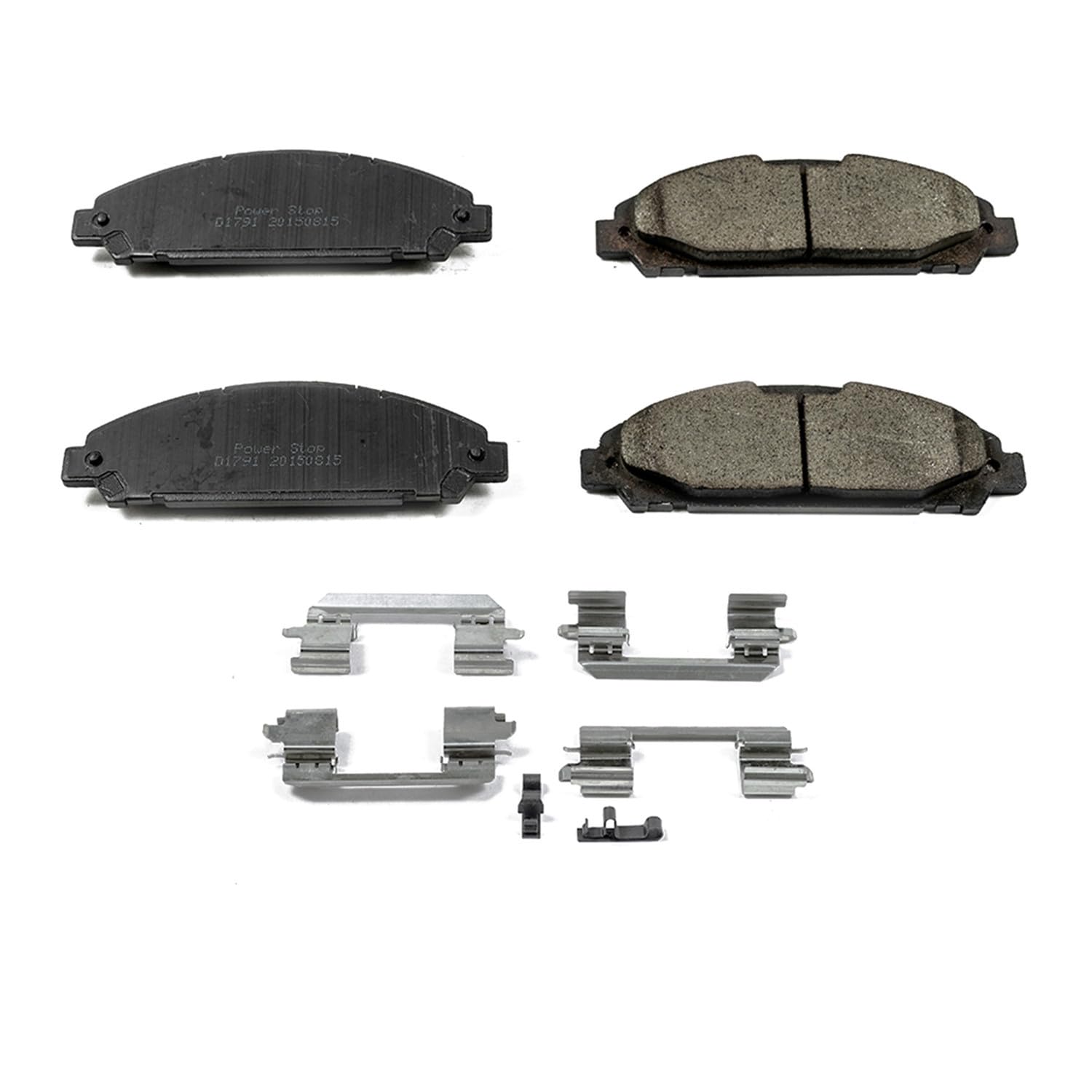 Power Stop Brake Kit Front For Ford Mustang 2015-23 - Ceramic Brake Pads With Installation Hardware, 17-1791