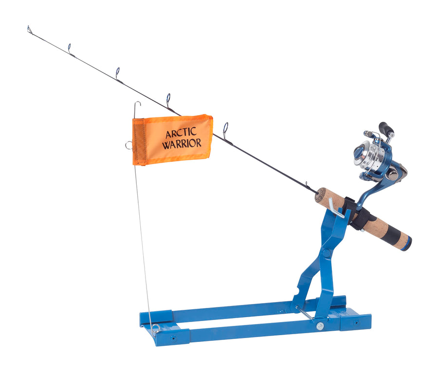 Clam Ice Fishing Arctic Warrior Tip-Up – Strike-Activated Rod Holder for Hands-Free Fishing – Works with Most Rods & Reels – Model 8840