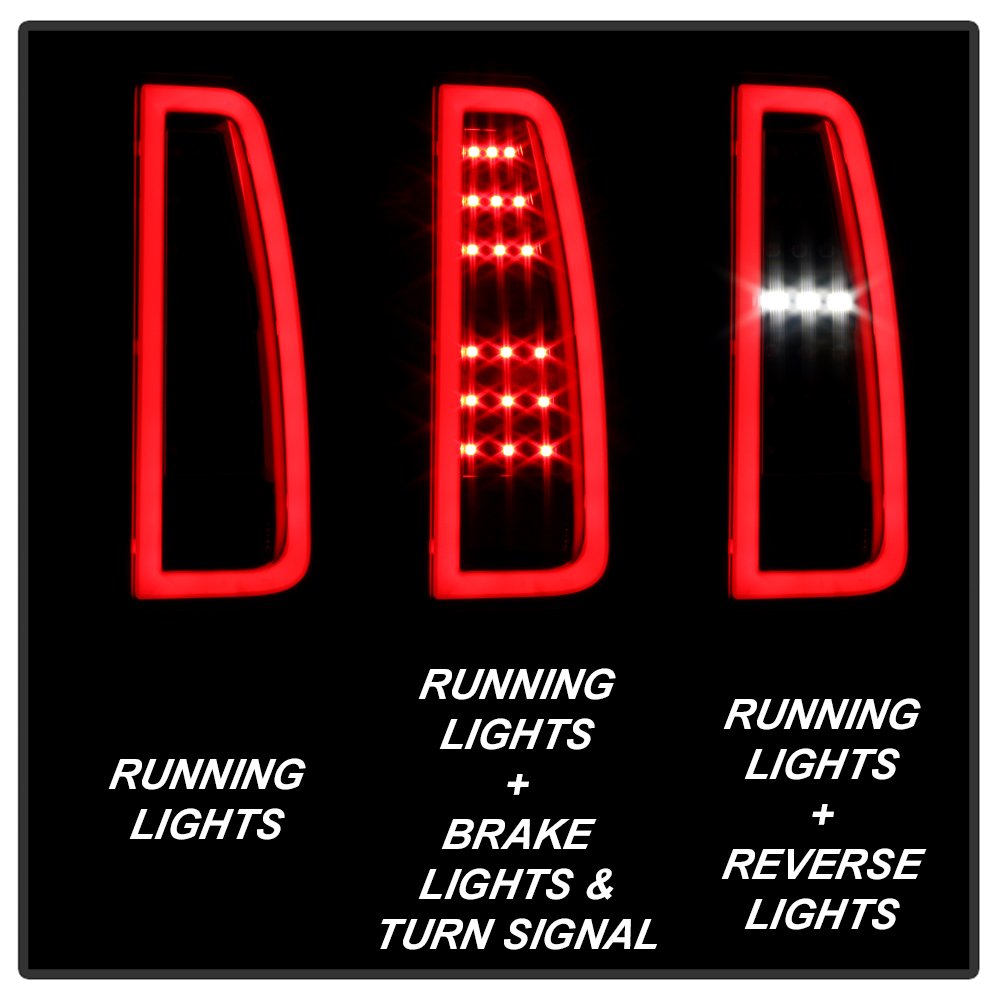 Chevy Tahoe/Suburban 15-19 Spyder 5084583 LED Tail Lights - Black light bar