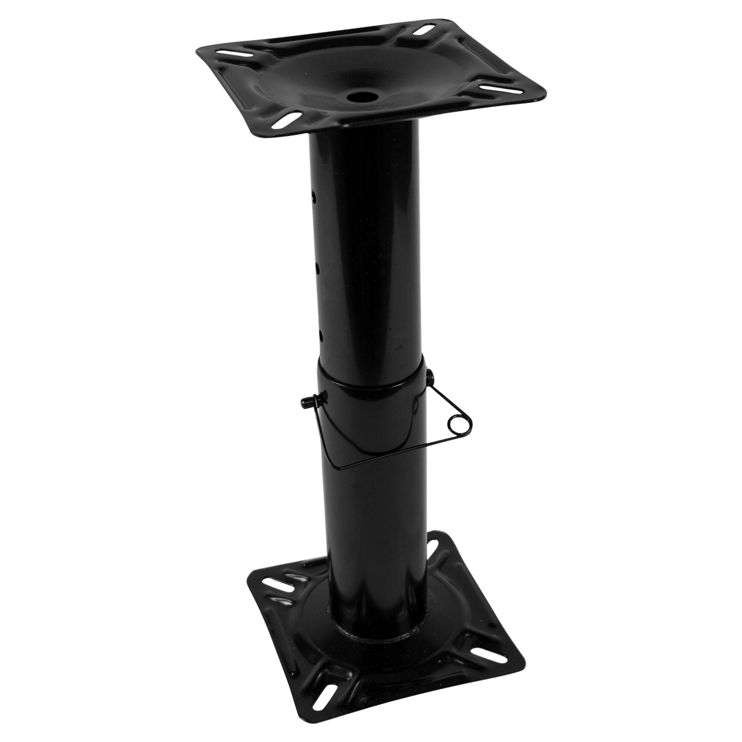 Adjustable Wise 8WD1255 Boat Seat Pedestal Height Adjustable 12" to 18", Black Powder Coated Finish