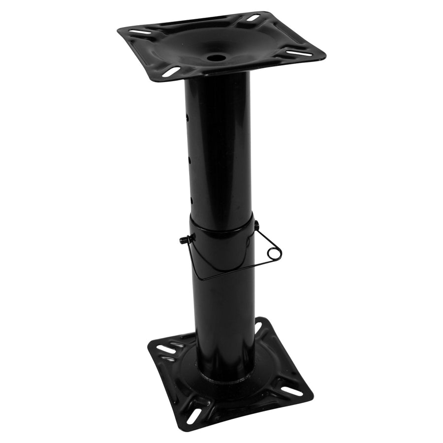 Adjustable Wise 8WD1255 Boat Seat Pedestal Height Adjustable 12" to 18", Black Powder Coated Finish