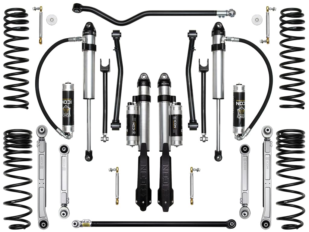 2.5" Lift, ICON Stage 8 Suspension System, Billet UCA, Compatible with 2020-Up Gladiator, K22108
