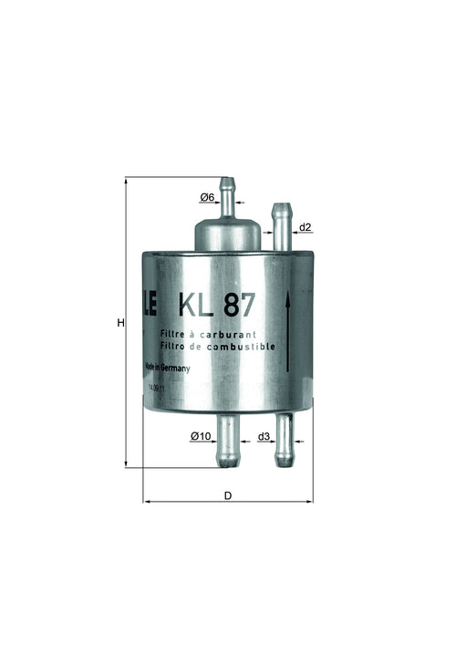 Fuel Filter MAHLE KL 87