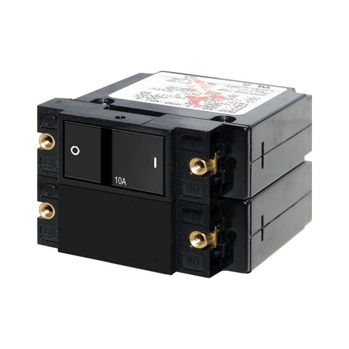 A-Series Blue Sea Systems Flat Rocker Double Pole 10A Circuit Breaker