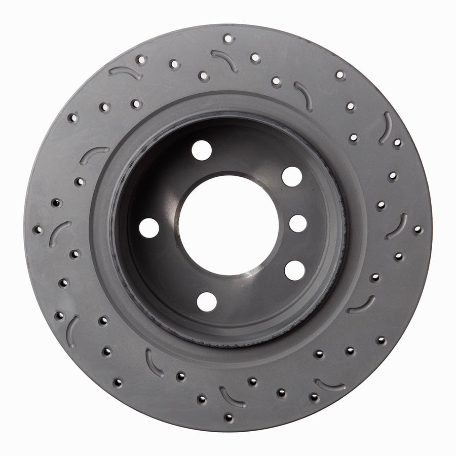 Talon Cross-Drilled and Slotted Vented Rotor, Hawk Performance Brakes, 11.57 in. Diameter, 2.34 in. Height