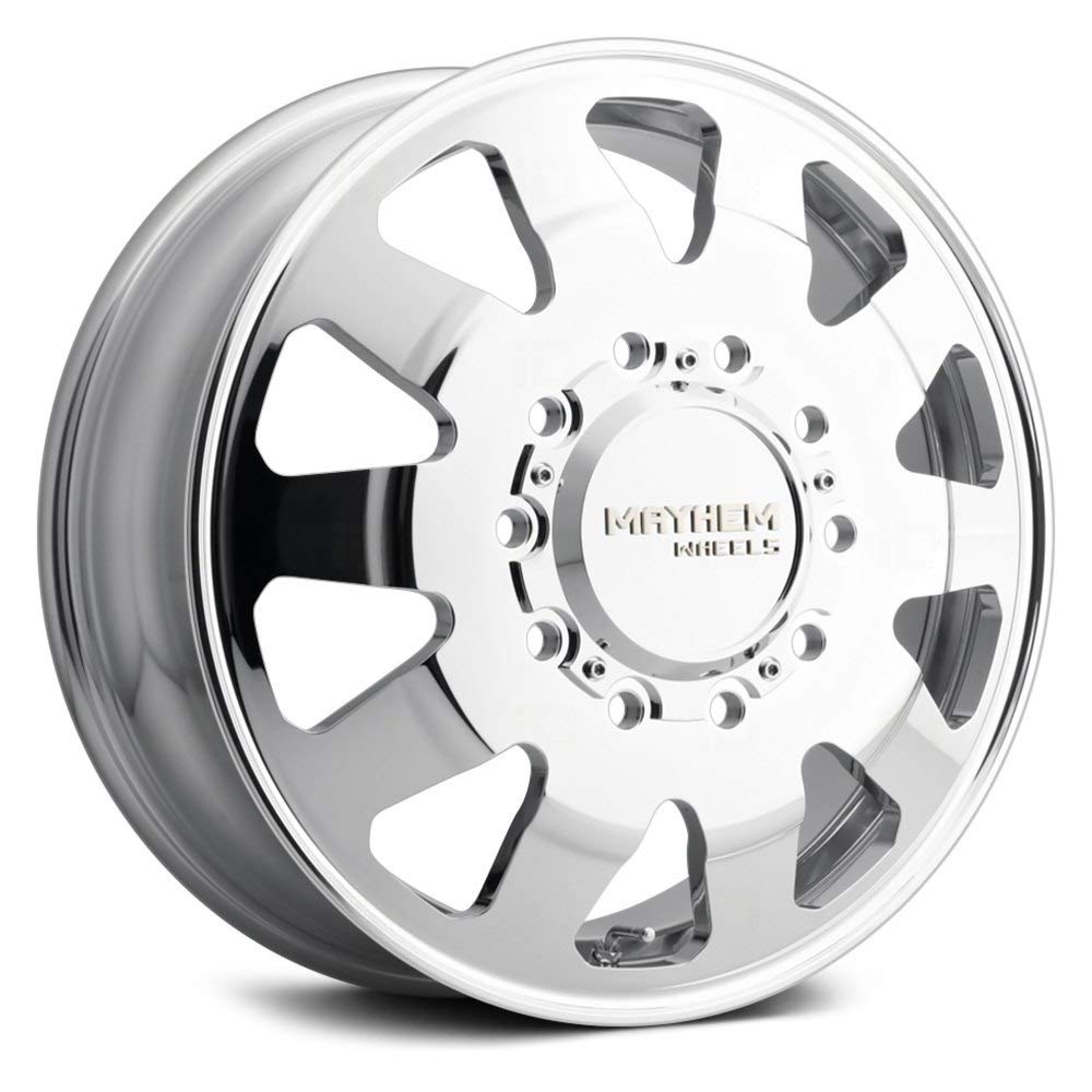 Challenger Mayhem 8181 Forged Polish 22X8.25 10-225 169mm 170.1mm Wheel with Painted (22 x 8.25 inches /10 x 225 mm, 169 mm Offset)