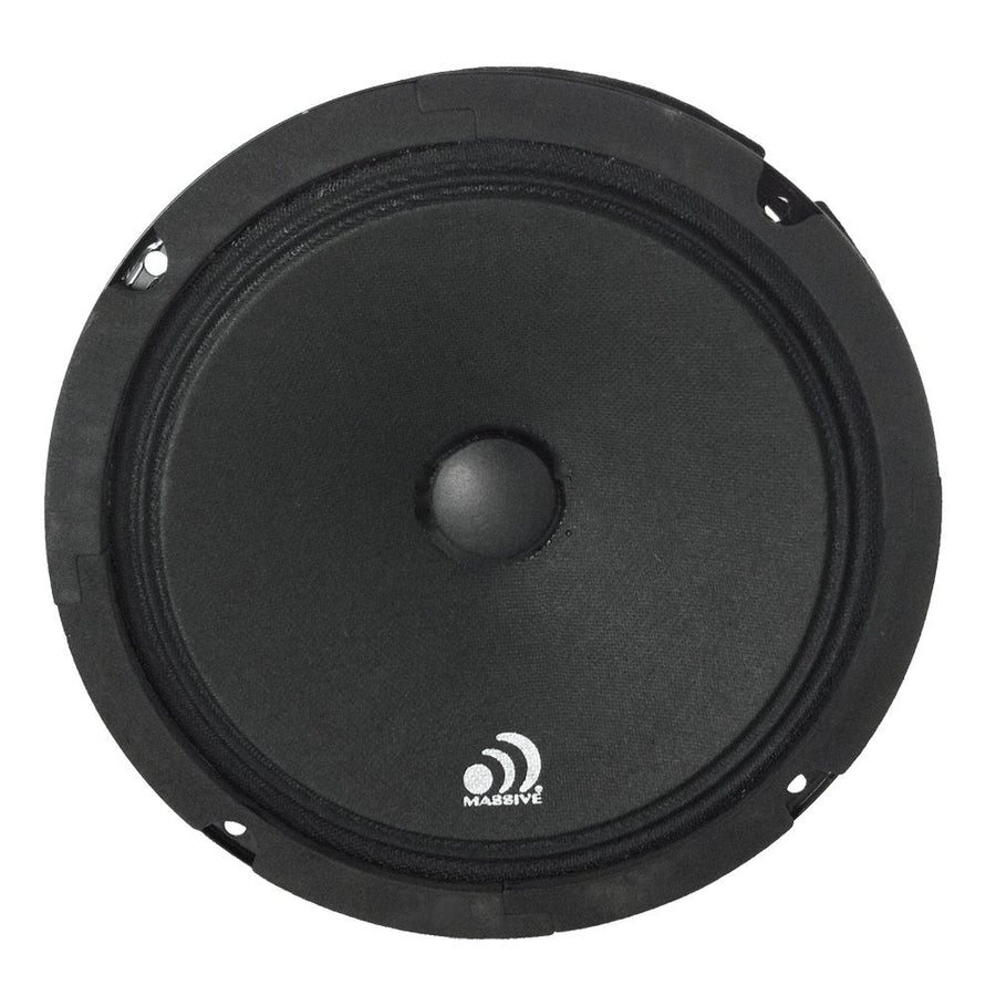 M6C Massive Audio 6.5” Mid-Range Speaker | 200W Max, 4 Ohm, High Efficiency Pro Car Audio Midrange, Shallow Mount Design, Pressed Paper Cone, Powerful Sound Upgrade for Car & Motorcycle Systems