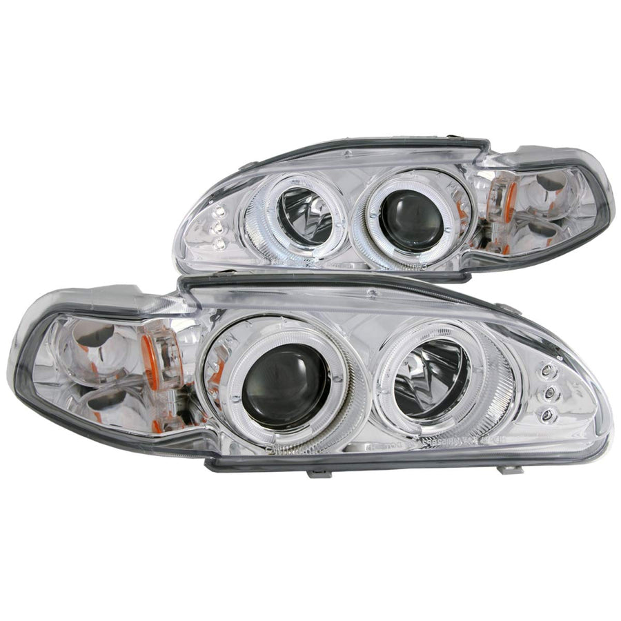 Chrome Projector Halo Headlight AnzoUSA for Honda Civic - (Sold in Pairs)