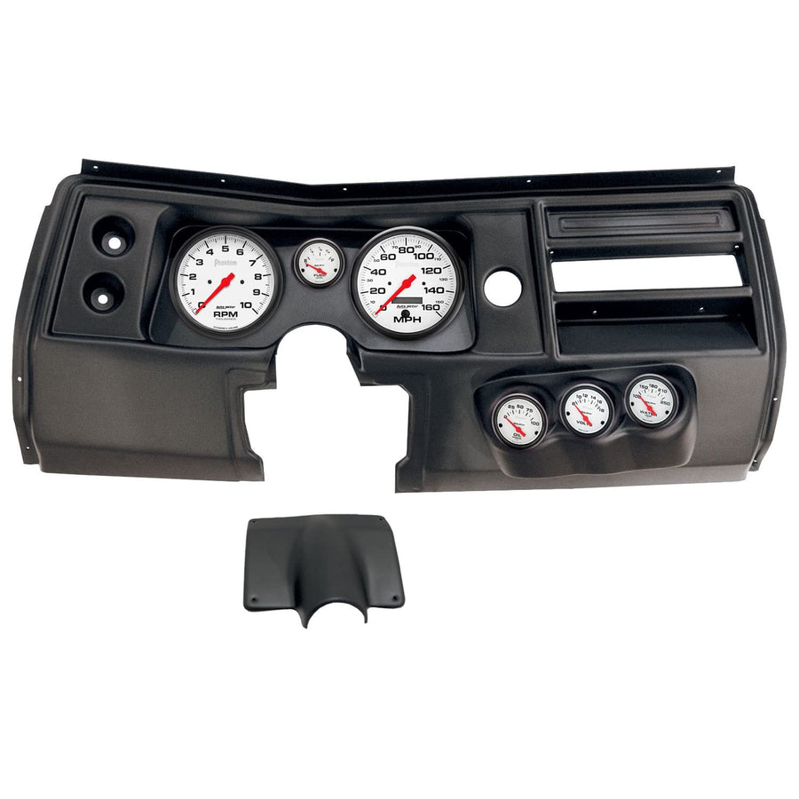AutoMeter Dash Kit Direct Fit, (5" X2, 2 1/16" X4), Chevy Chevelle No Vent 68, Phantom (2903-09)