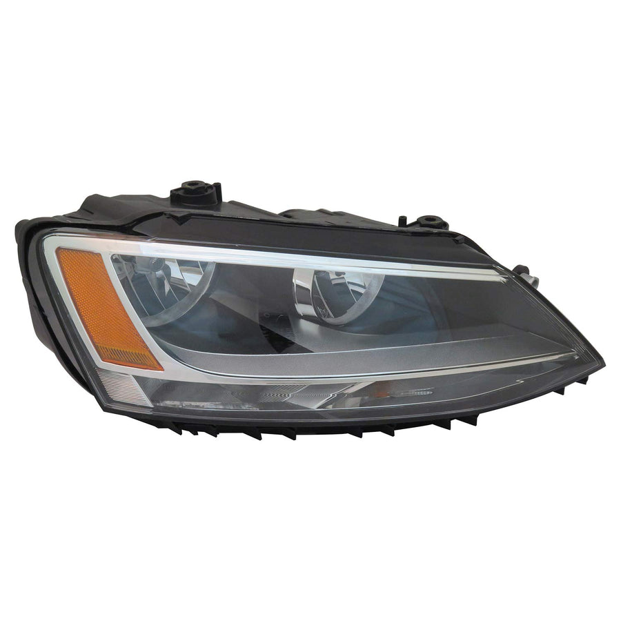 Right TYC Headlight Assembly Compatible with 2011-2016 Volkswagen Jetta