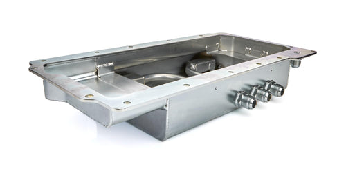 Moroso Steel Dry Sump Oil Pan 21155, Fits GM LS Engines exc. LS7/9, 3#12AN Pick ups on Driver's Side