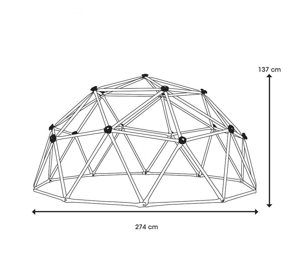 Lifetime Geometric Dome Climber 90939 Jungle Gym, 4.5' High x 9' Wide, Blue & Brown