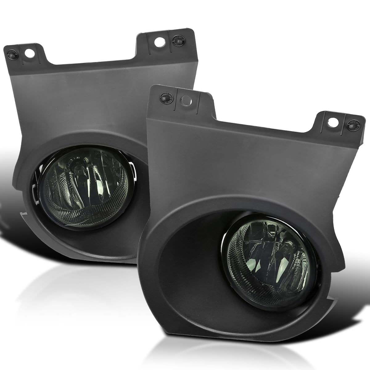 Smoke Fog Lights + Switch + Black Bezels SPEC-D TUNING Compatible with 2011-2014 Ford F-150, L+R Pair Assembly