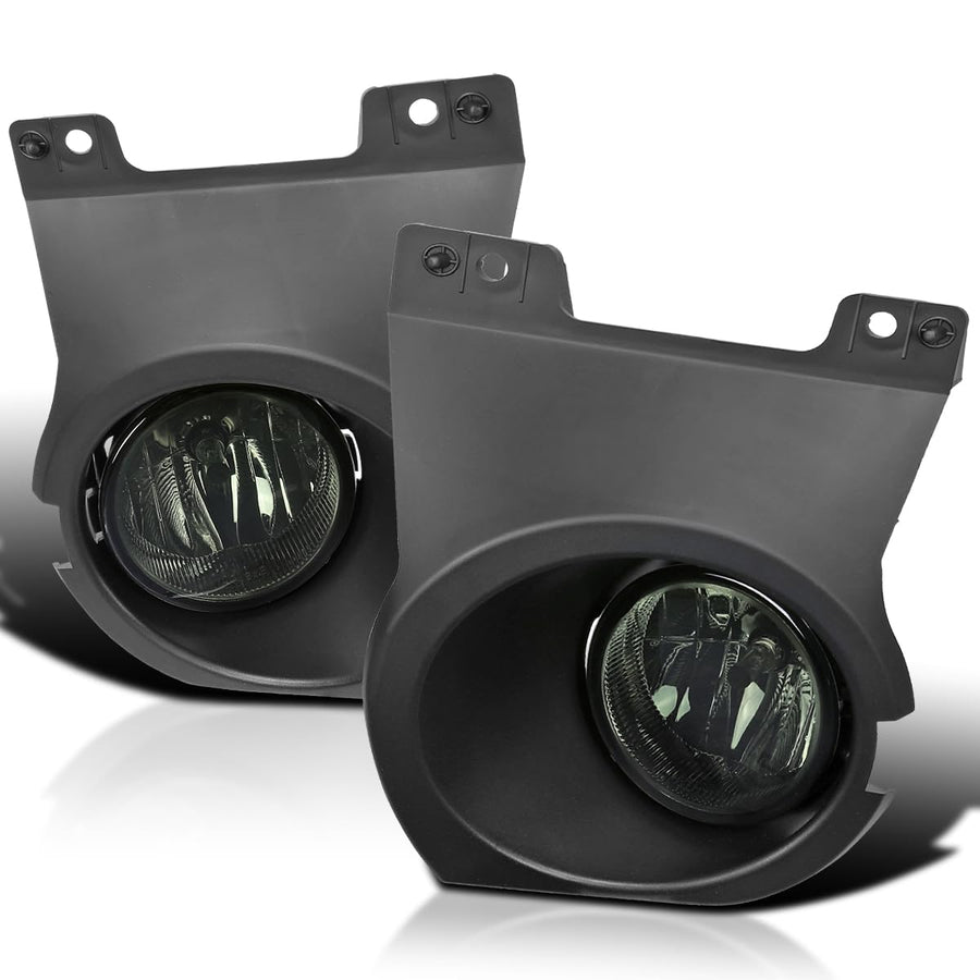 Smoke Fog Lights + Switch + Black Bezels SPEC-D TUNING Compatible with 2011-2014 Ford F-150, L+R Pair Assembly
