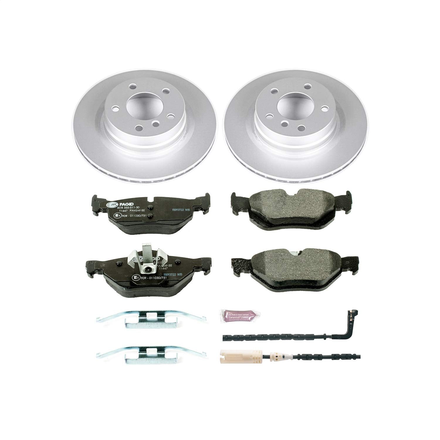 Rear Power Stop ESK044 Brake Kit Euro-Stop BMW and 1 Rear Sensor Wire For BMW 325i 2006, BMW 328i 2007-2010 [Model Specific]