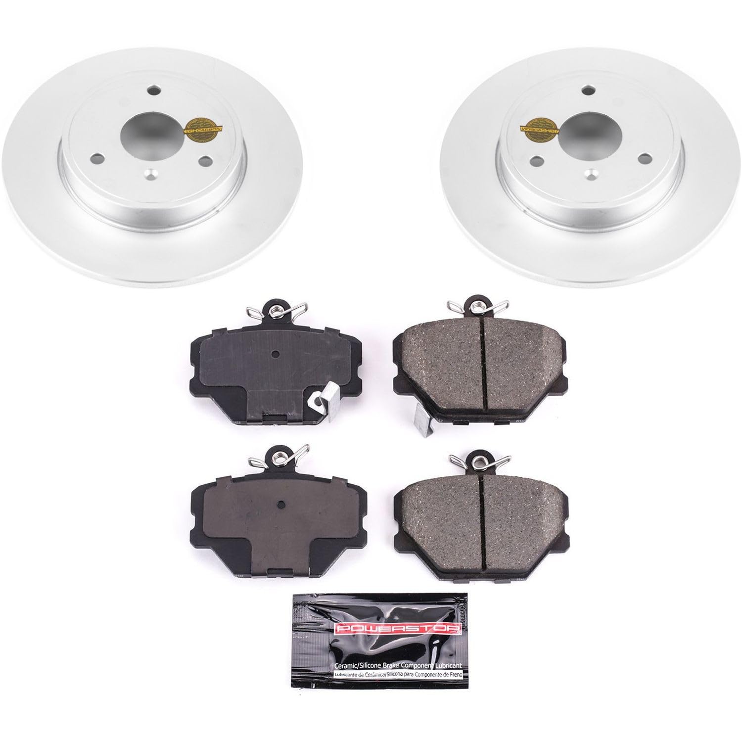 Coated Brake Rotor and Ceramic Brake Pads Power Stop CRK5695- Front For Smart Fortwo 2008-2016 [Model Specific]