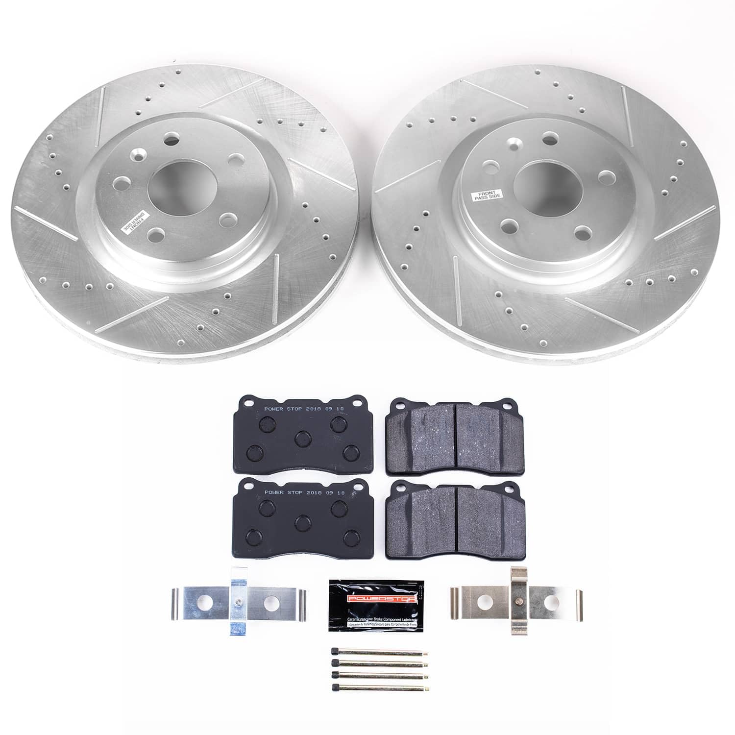 POWERSTOP High-Performance Brake Pads and Rotors Kit Front For Cadillac XTS 2013-2019 [Vehicle Specific]