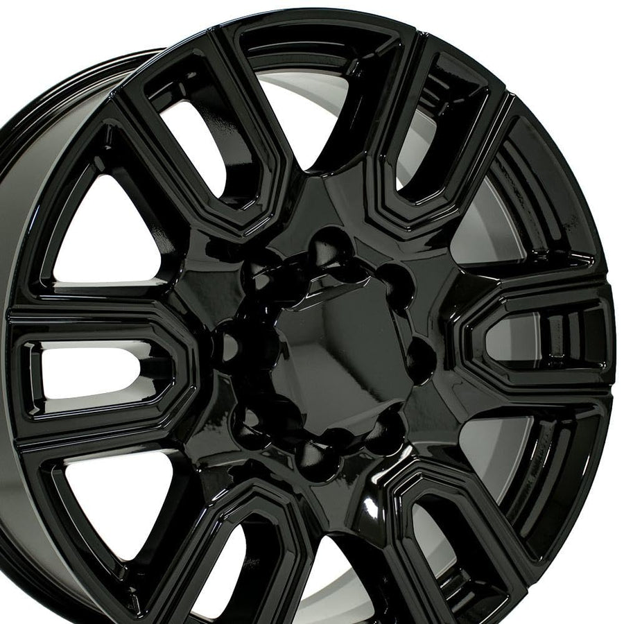 20 inch OE Wheels LLC Rim Fits 8x165.1 Sierra Silverado 2500 3500 8x165.1 CV96A 20x8.5 Black Wheels Hollander: 5950