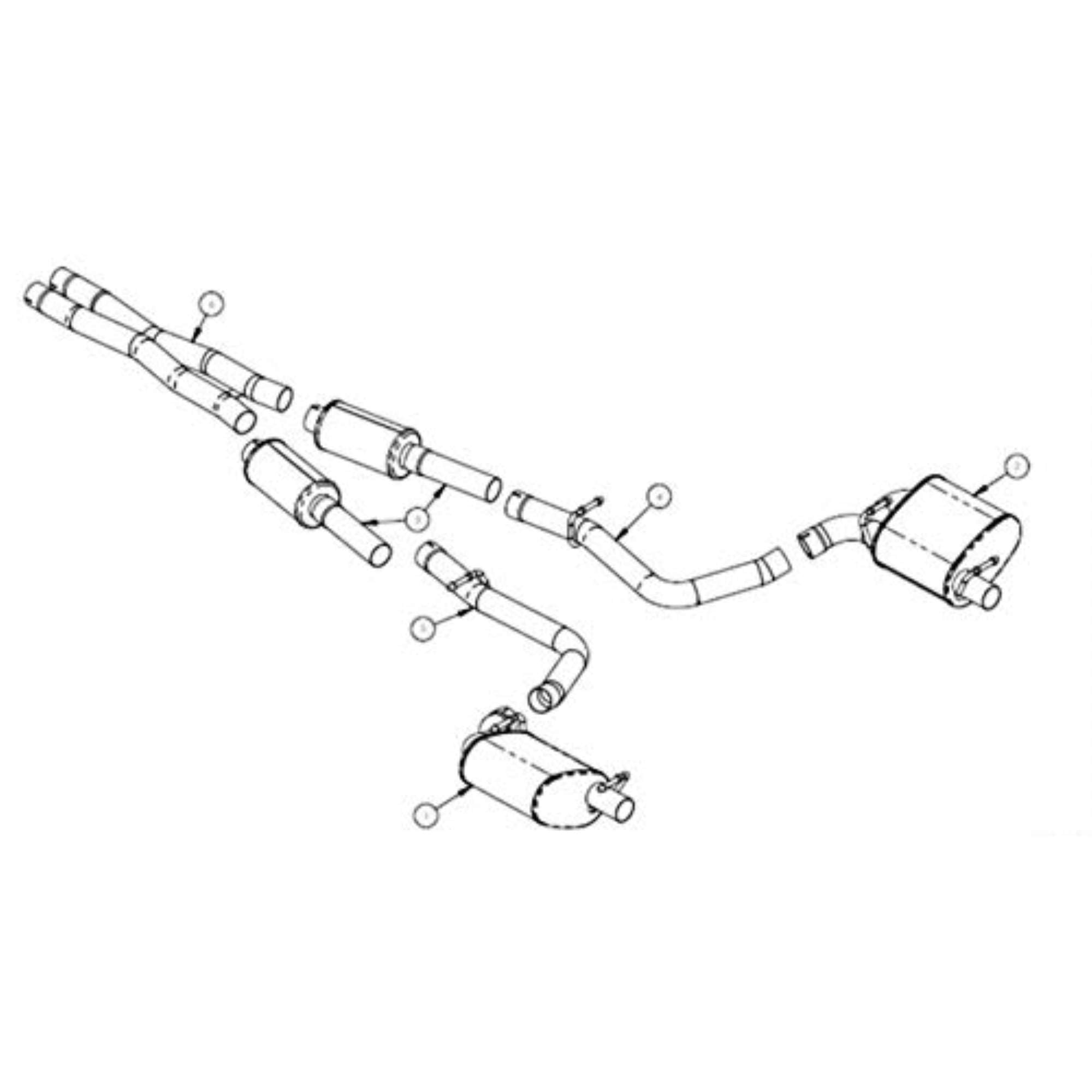 Cat-Back 2.5 IN No Tips (21066) Sport Sound Level | 2015-2022 Challenger 3.6L V6