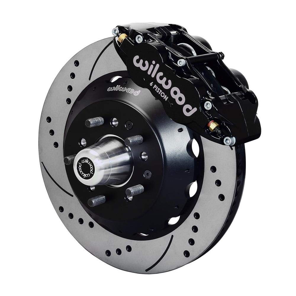 140-12638-D WILWOOD FNSL6R Front Hub Kit,14.00", Drilled 65-69 Mustang, V8 Drum Spindle