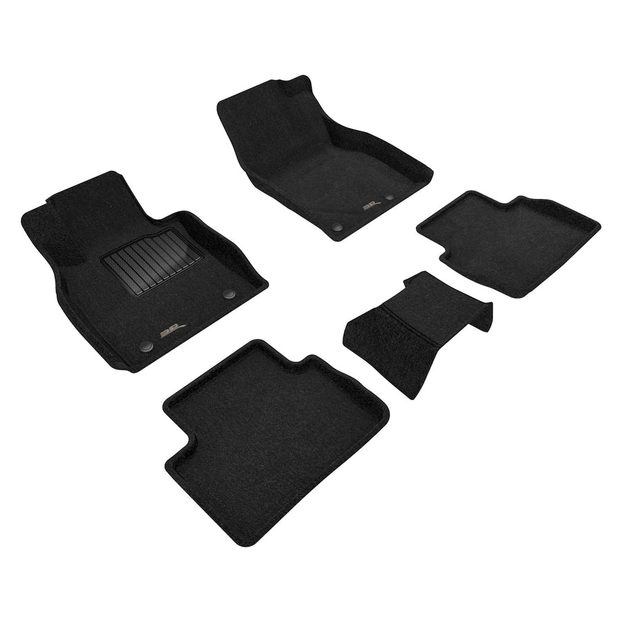3D MAXpider Elegant Custom Fit Floor Mat (Black) Compatible with Mazda Cx-30 2019-2025 - Full Set