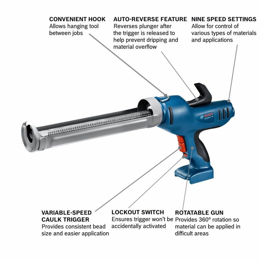 GCG18V-29N Bosch 18V 29 Oz. Caulk and Adhesive Gun (Bare Tool)
