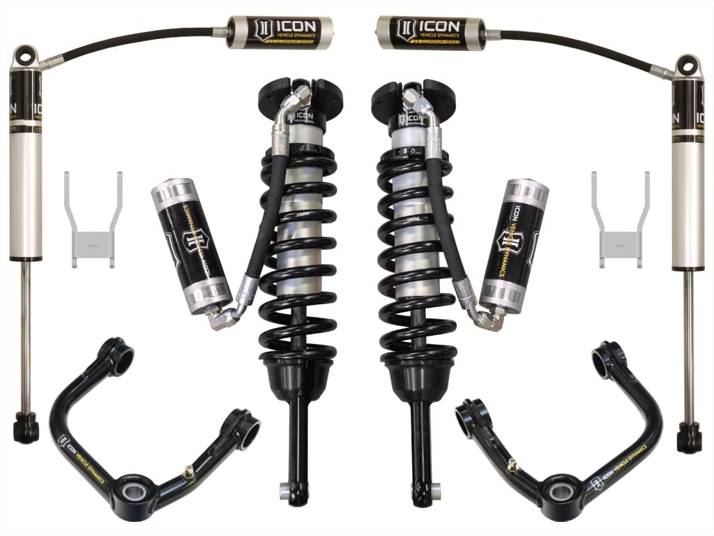 ICON, Stage 4 Suspension System, 0-3" Lift, Tubular UCA, Compatible with 2012-15 Toyotaa Hilux, K53144T