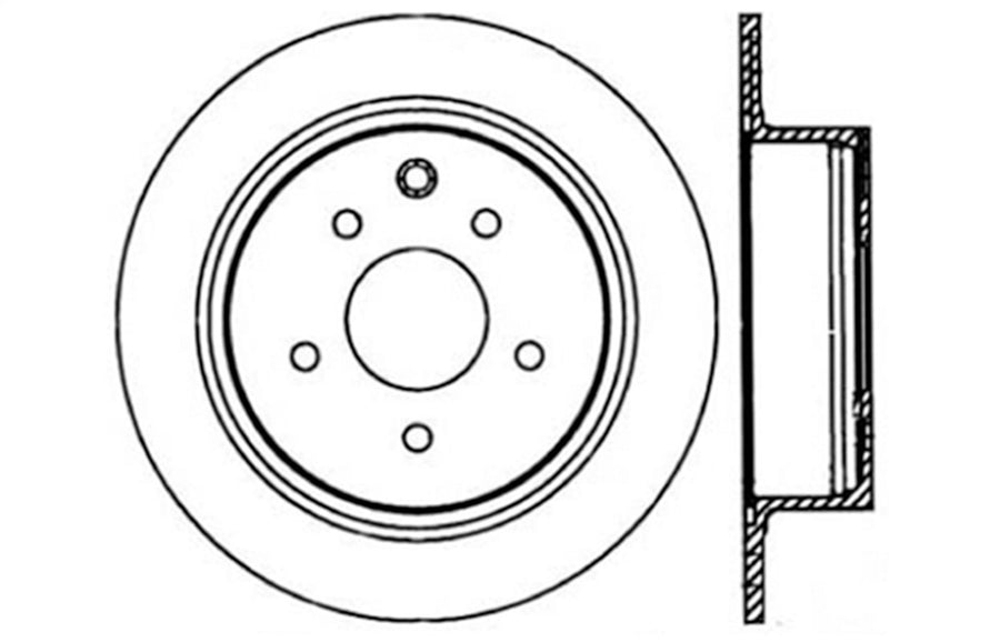StopTech Sport 128.42073L Cross Drilled Brake Rotor (Rear Left), 1 Pack