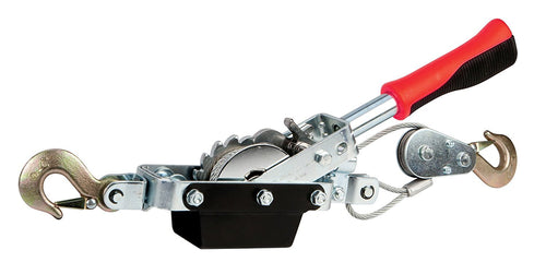 Compact Power Puller Performance Tool W4003 1 Ton Capacity Winch, 6' Aircraft Cable, Removable Handle & Carrying Case for Easy Storage And Portability