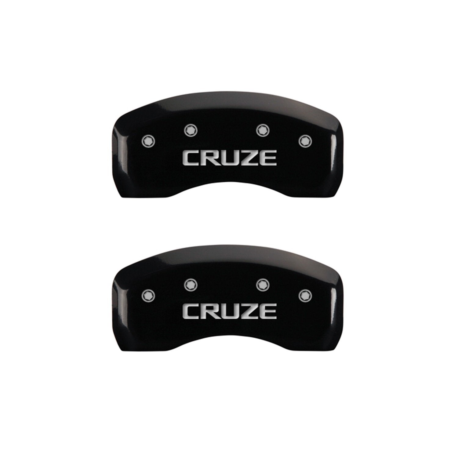 MGP Caliper Covers Cruze/Cruze 14232SCRZBK, Black Powder Coat Finish, Silver Characters.