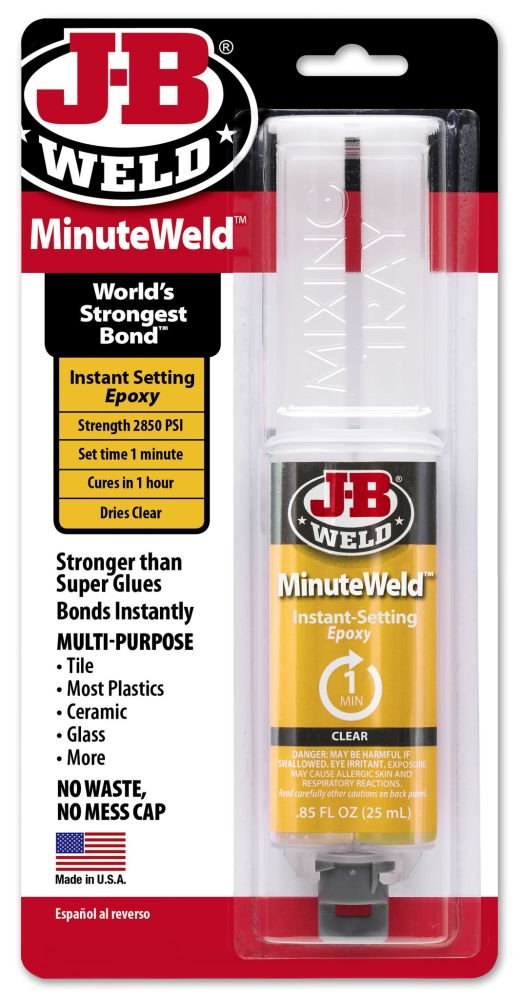 J-B Weld MinuteWeld 50101 Epoxy 25 ml Syringe (6 Pack)