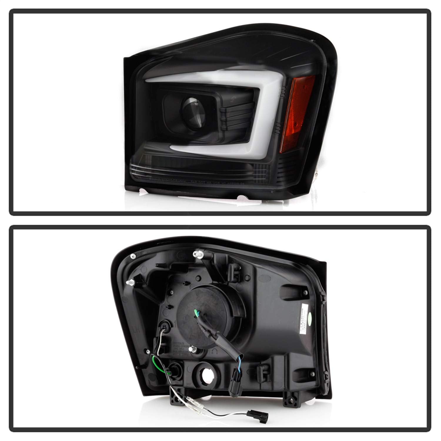 Spyder Auto 5086600 Dodge Durango 2004 - 2006 Projector Headlights - Low Beam-H7(Included) ; High Beam-H7(Included) ; Signal-3557(Included) - Black