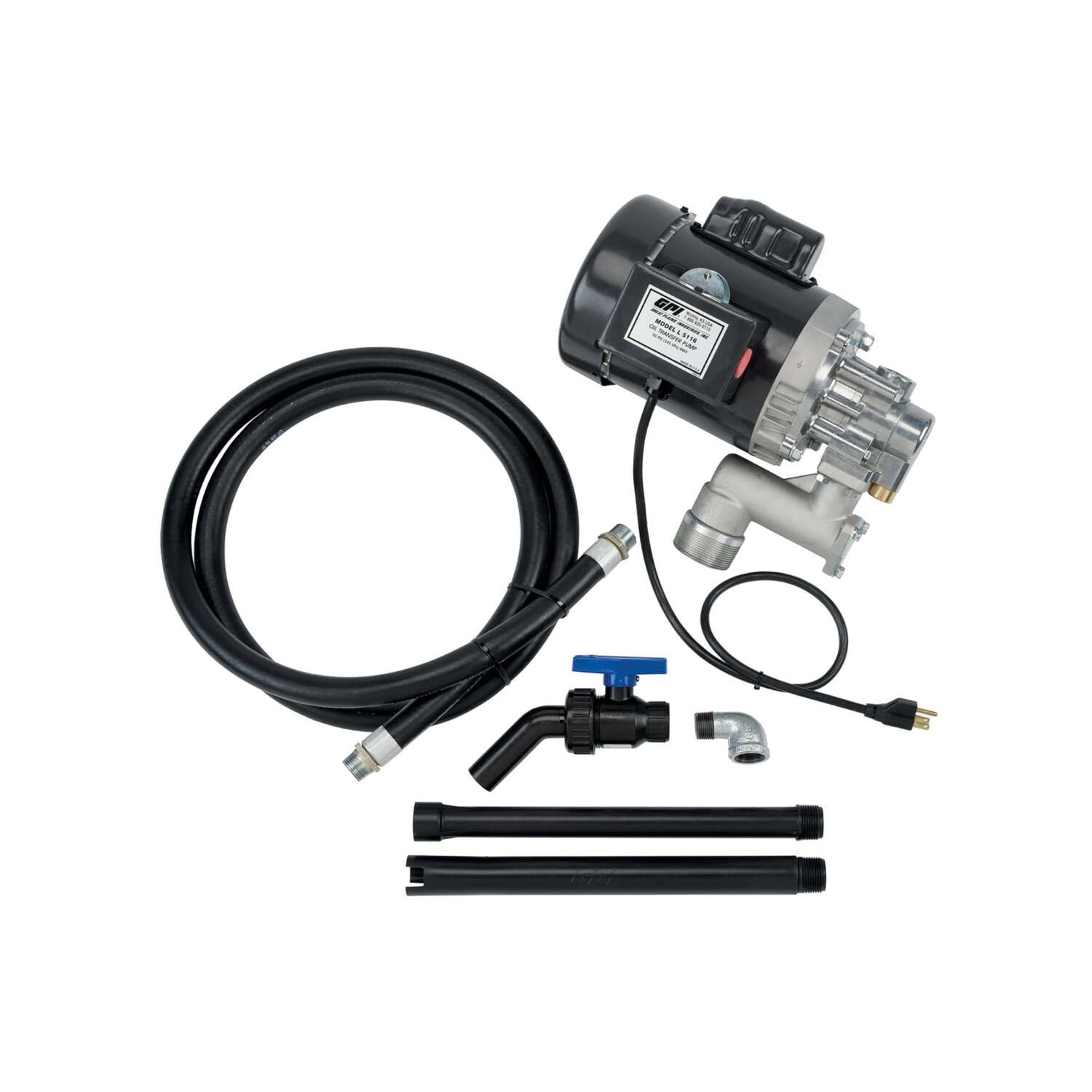 L5116 GPI Heavy Duty Oil Transfer Pump for High Viscosity Fluids, 16 QPM/4 GPM, 115/230 Volt AC (142100-01)
