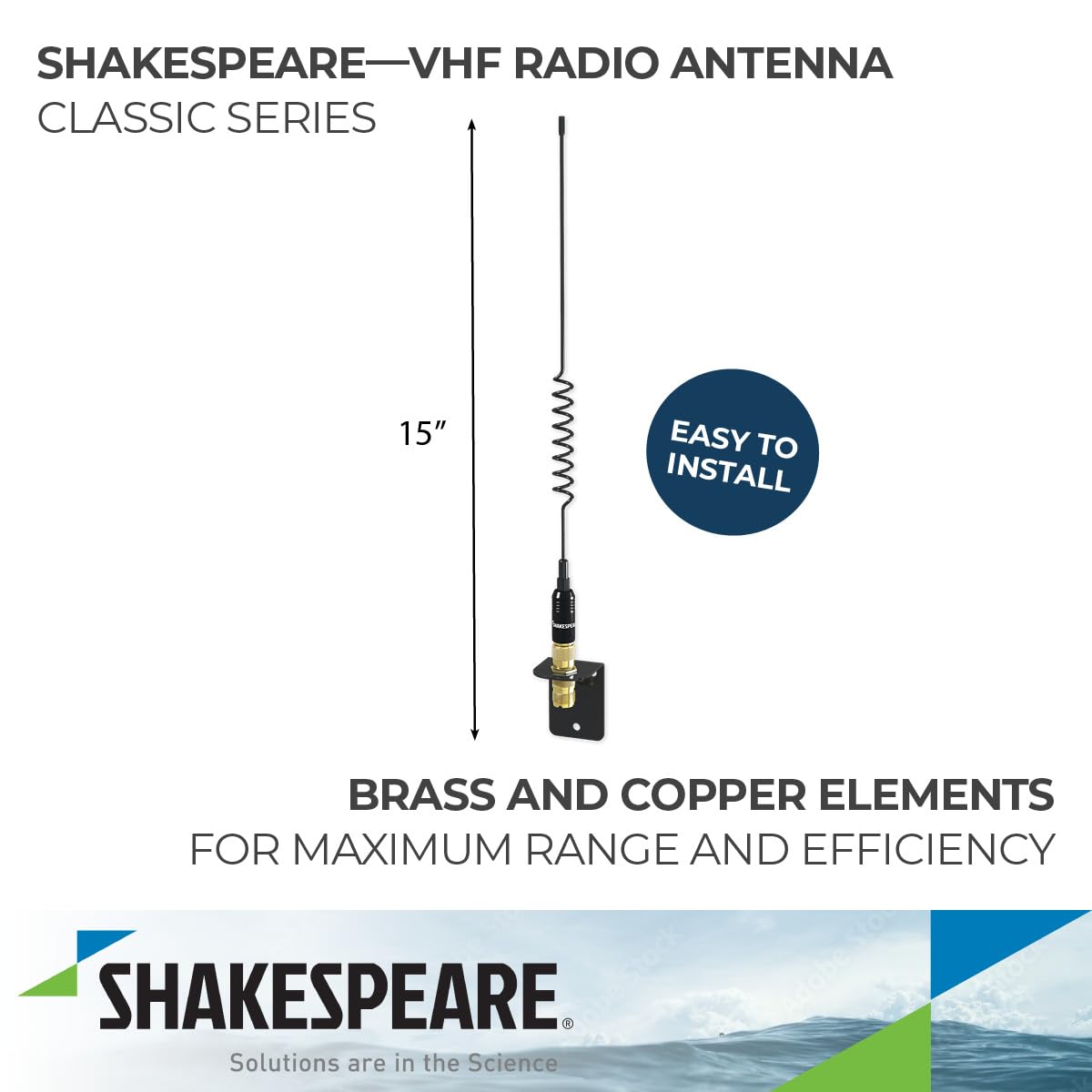 Classic Shakespeare 5216 VHF Antenna,Black , 15 in