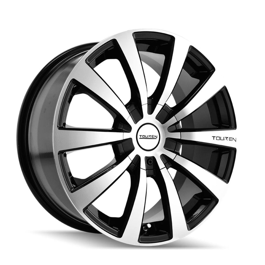 17x7 TR3, Bolt Pattern: 5x110/115, Offset: 40, BLACK/MACHINED FACE/MACHINED LIP, set of 1