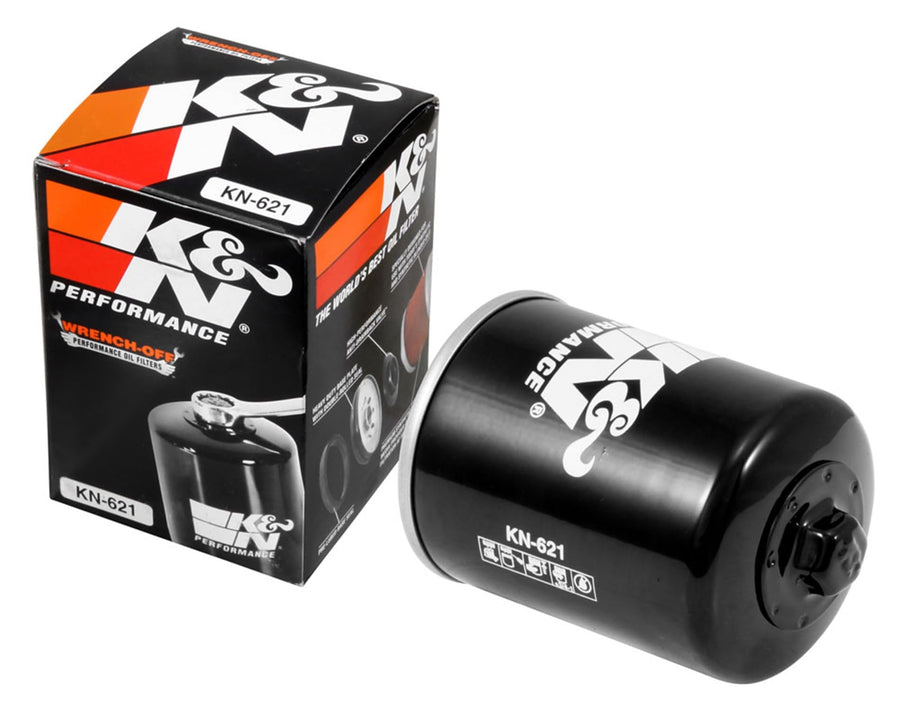 K&N Motorcycle Oil Filter: Premium High Performance, Designed to be used with Synthetic or Conventional Oils, Wrench Off Nut: Fits Select Artic Cat Vehicles, KN-621