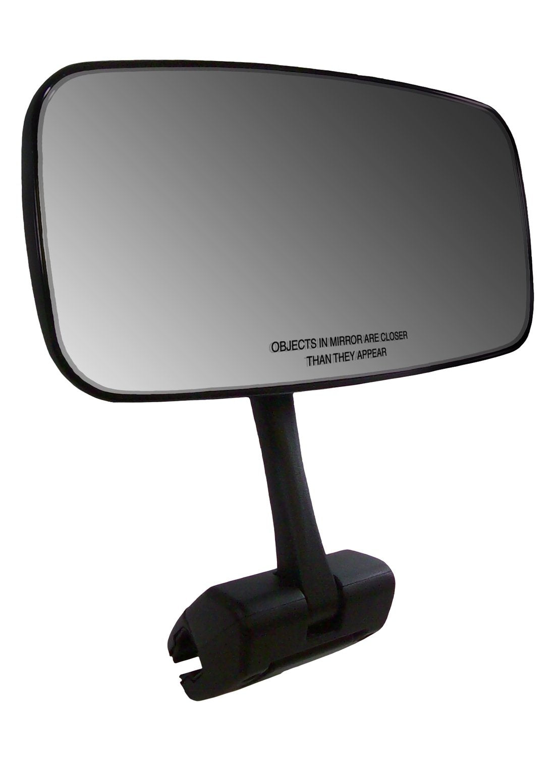 CIPA 02109 7" x 14" Black COMP Universal Marine Mirror with Deluxe Cast Aluminum Cup Mounting Bracket