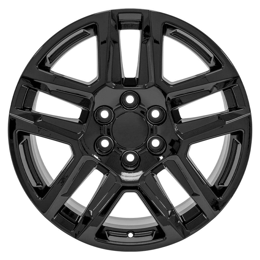CV63 OE Wheels 20 Inch Rim Fits Silverado 1500 Z71 Style 6x139.7 20x9 Gloss Black - Hollander 5913 (1)