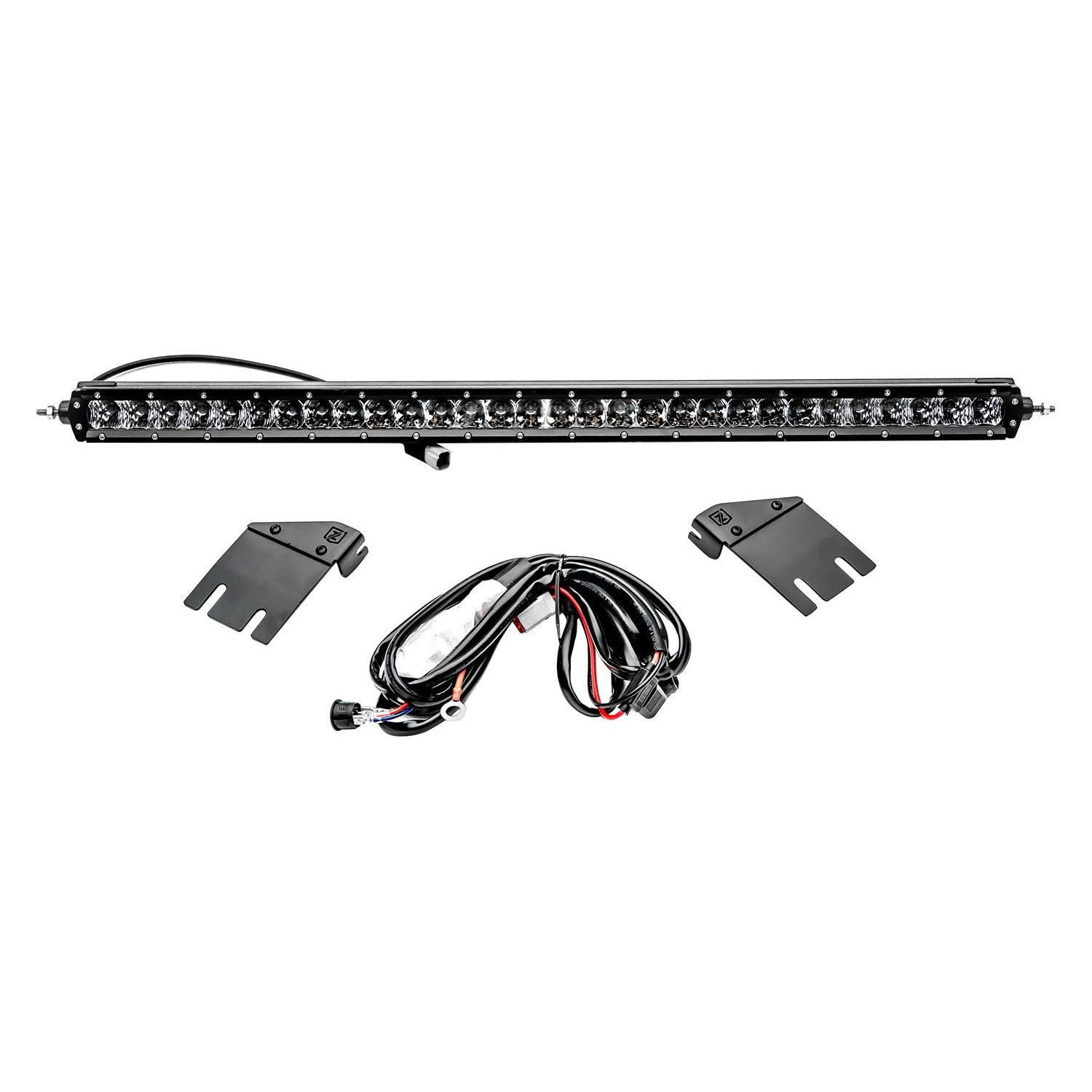 Hood Cowl LED Kit ZROADZ - Compatible w/Jeep JL and Gladiator - Incl. 30 Inch LED Light - Mild Steel Gloss Black Finish - Bolt-On Easy Installation - PN #Z364931-KIT