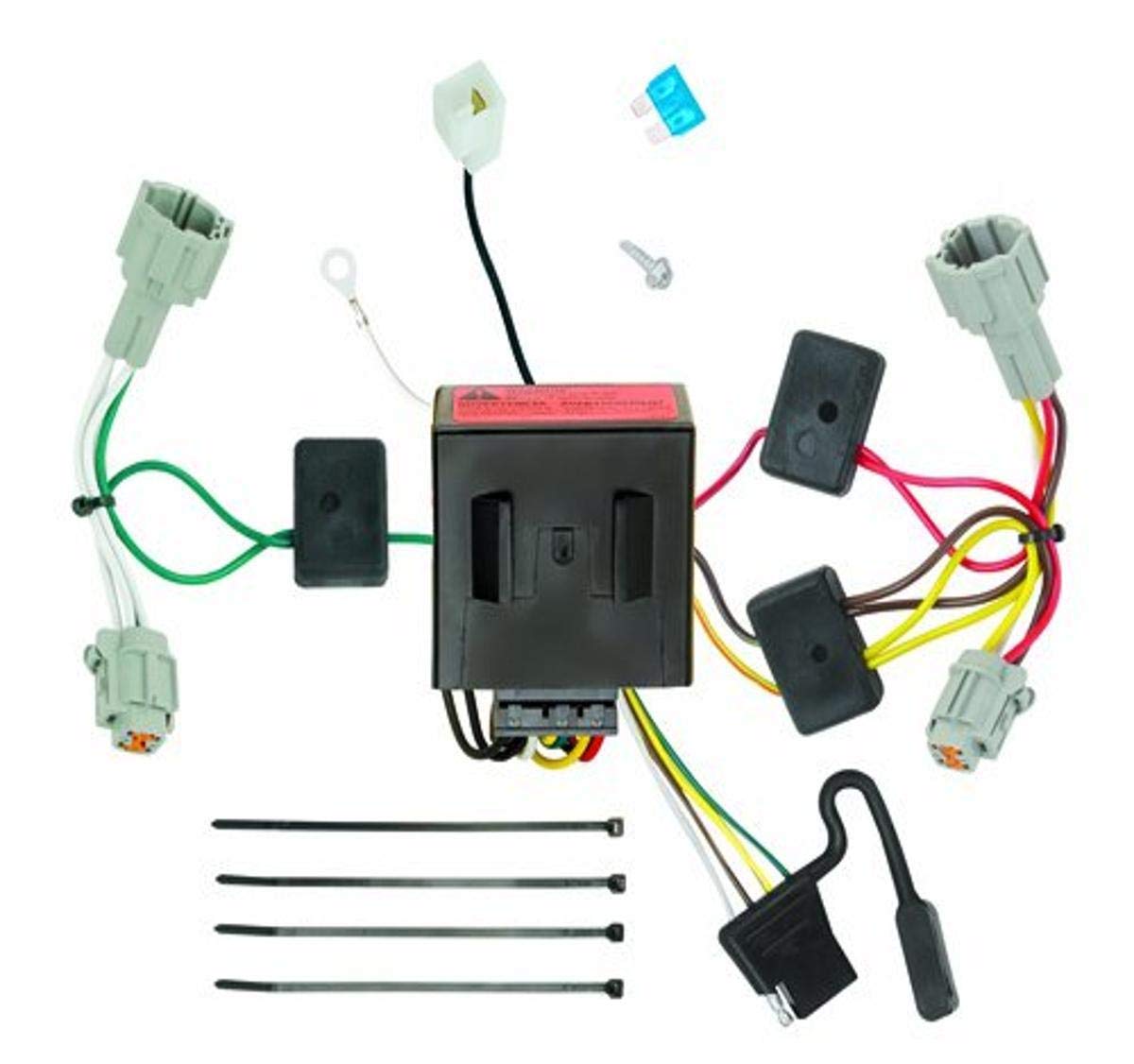 TEKONSHA T-One® Tow Ready T-Connector Harness, 4-Way Flat, Compatible with Select Nissan Quest, Black