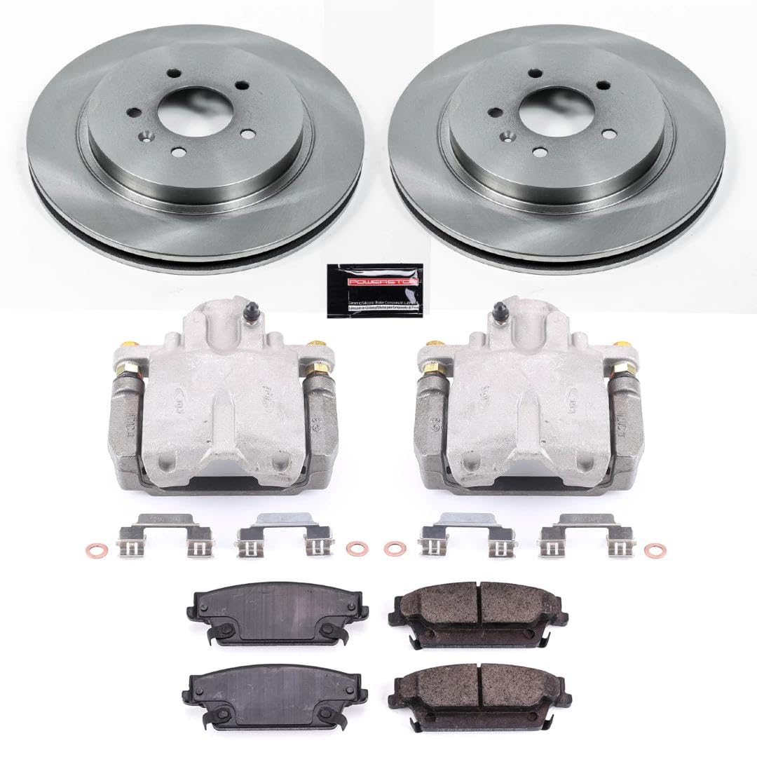 Power Stop KCOE2958 Replacement Rear Stock Brake Kit with OE Calipers For Cadillac CTS 2006-2007, Cadillac STS 2005-2011 [Model Specific]