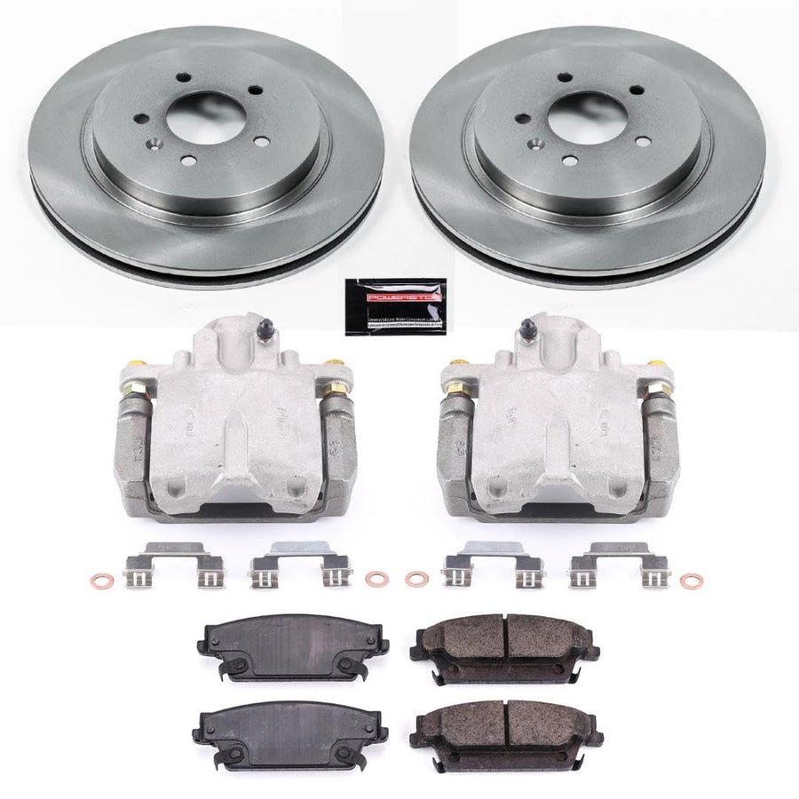 Power Stop KCOE2958 Replacement Rear Stock Brake Kit with OE Calipers For Cadillac CTS 2006-2007, Cadillac STS 2005-2011 [Model Specific]