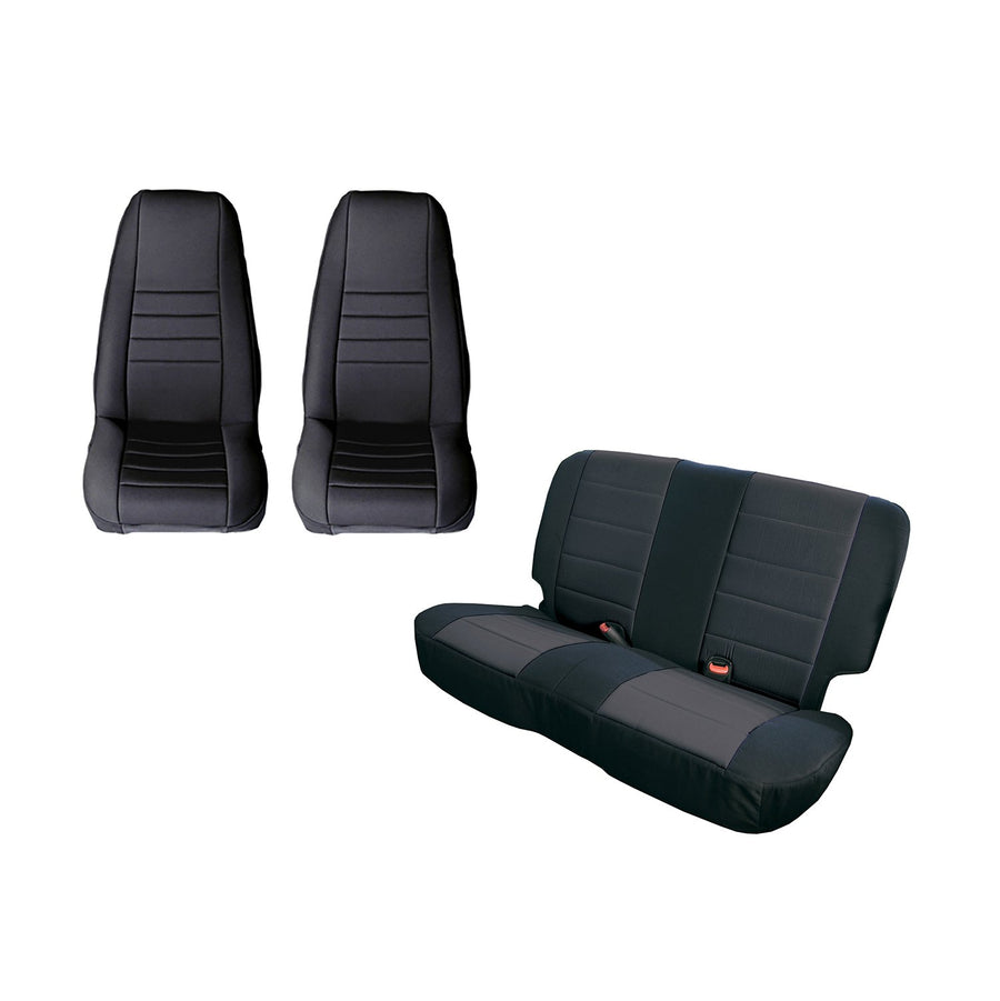 Seat Cover Kit, Black | Rugged Ridge | 13290.01 | Fits 1980-1990 Jeep CJ & Wrangler YJ