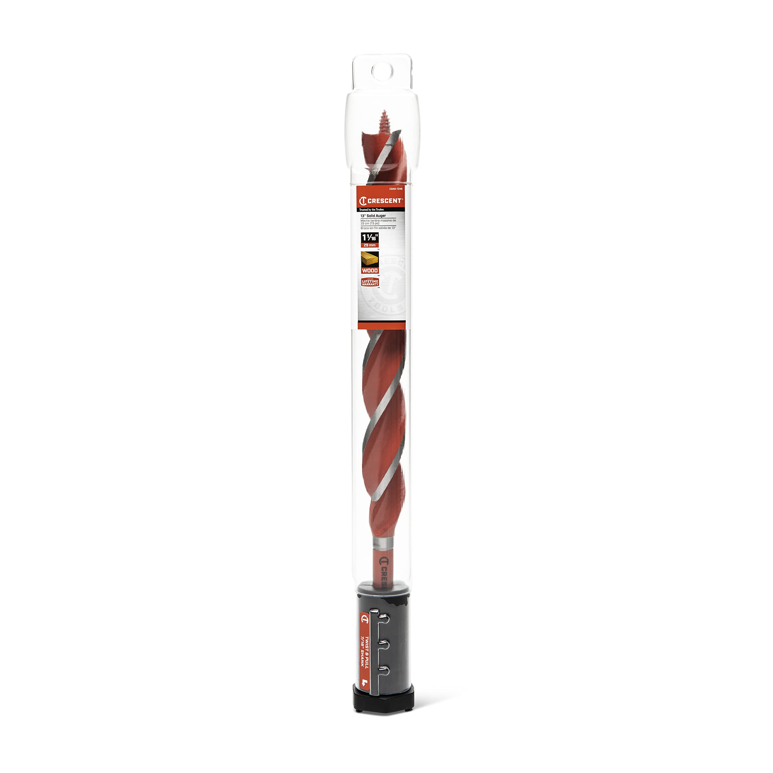 Solid Crescent Auger Drill Bit | 13" x 11/16" | CDAG-1346