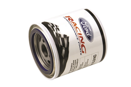 Ford High Performance Oil Filter, Canister, Screw-On, 22 mm x 1.50 Thread, Steel, White, Each