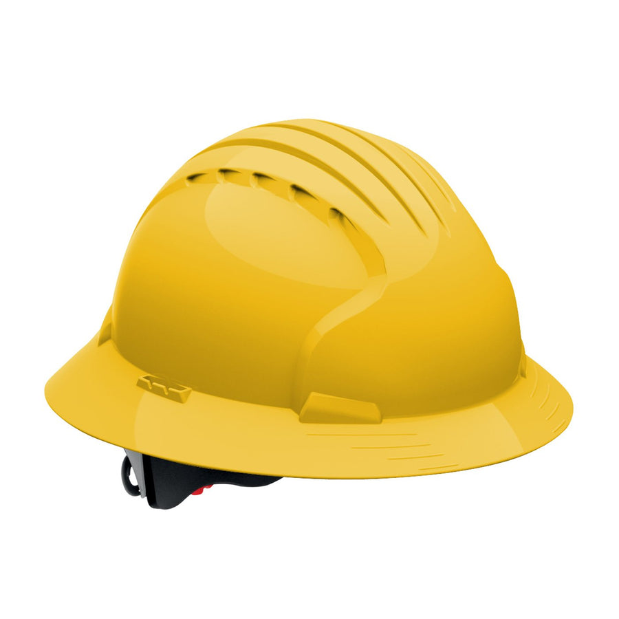 Deluxe Evolution 6161 JSP 280-EV6161-10 Class E Full Brim Lineman's Hard Non-Vented Hat, White