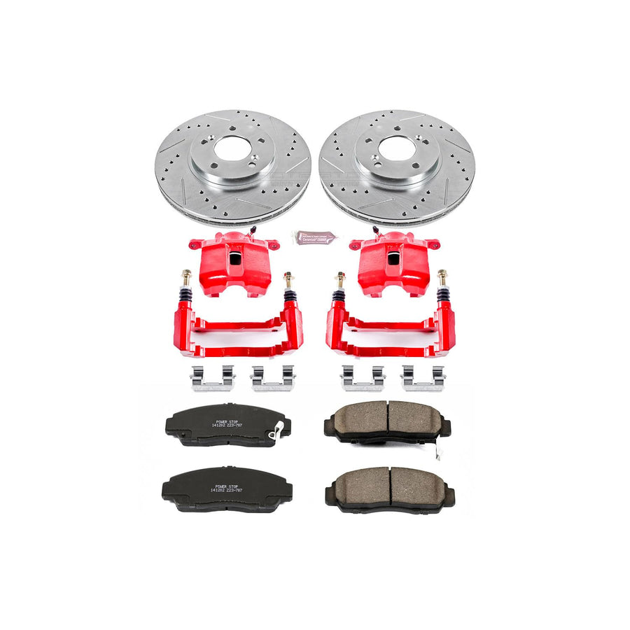 1-Click Performance Brake Kit Power Stop (KC2309) with Calipers For Acura RL 1999-2004 [Vehicle Specific]