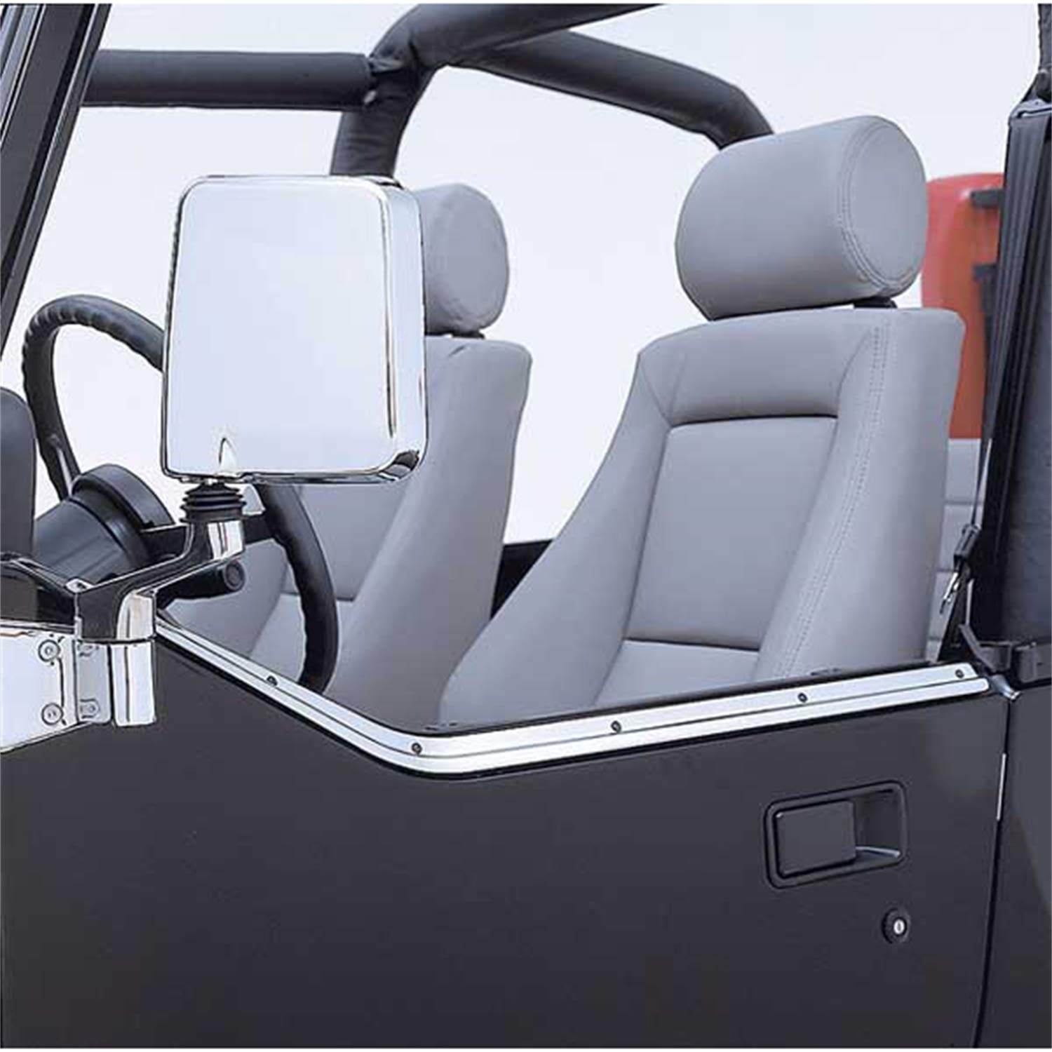 Half Door Retaining Channel Rugged Ridge for Jeep Wrangler YJ | Stainless Steel, | 11146.01 | Fits 1987-1995 Jeep Wrangler YJ